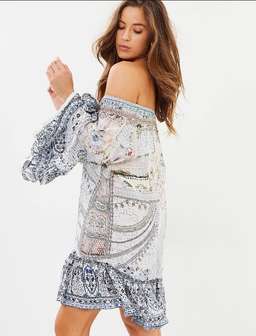 Camilla 'Breakfast with Sylvia' A line frill dress Size M