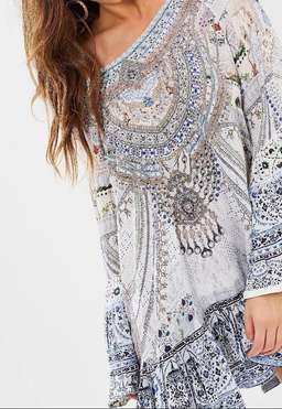 Camilla 'Breakfast with Sylvia' A line frill dress Size M