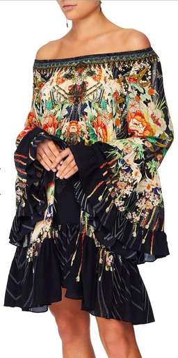 Camilla 'Queen of Kings' A-line frill dress Size L