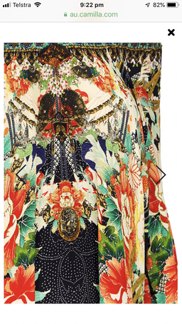 Camilla 'Queen of Kings' A-line frill dress Size L