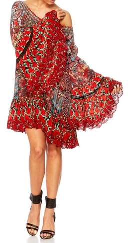 Camilla 'Queen Alika' A line frill dress Size M