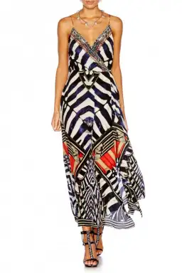 Camilla Louwalan Tales Strappy Wrap Dress Print Size 12 for rent on The Volte - image 1