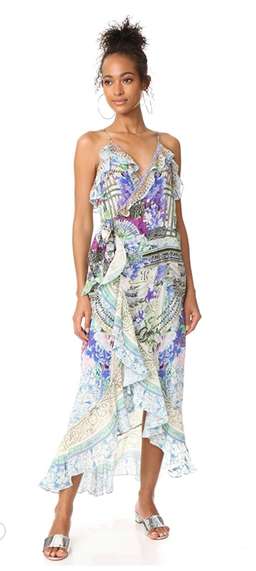 Camilla Dear Diary Dress with Frill and Long Back Size M