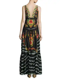 Camilla Lift the Veil V Neck Maxi Dress Print 