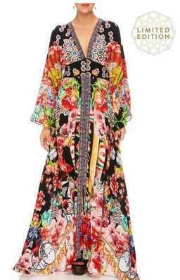 Camilla 'Painted Land' Kimono Sleeve elastic waist dress Size 12