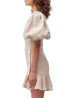 Joslin Studio Sophia Linen Canvas Dress Flax Grey Size 6  for rent on The Volte - image 2