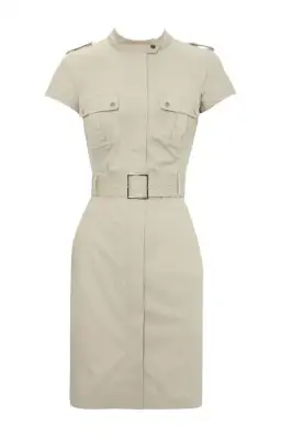 Karen Millen Tailored Safari Dress Cream Size 12 for rent on The Volte - image 2