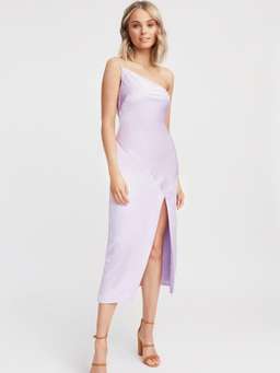 Kookai Como Lilac One Shoulder Dress purple Size 10 for rent on The Volte - image 1