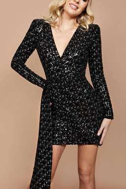 Nadine Merabi Chrissy Dress Black  Size 8 for rent on The Volte - image 2