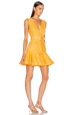 Zimmermann Super Eight Safari Mini Dress Yellow Size 8 for rent on The Volte - image 1