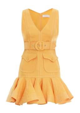 Zimmermann Super Eight Safari Mini Dress Yellow Size 8 for rent on The Volte - image 4