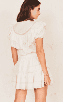 Love Shack Fancy Liv Dress White Size AU 6 for rent on The Volte - image 4