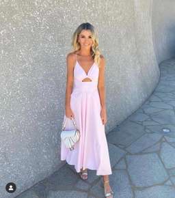 Scanlan Theodore Cotton Strappy Dress Pink Size 6 for rent on The Volte - image 10