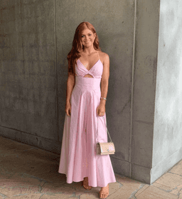 Scanlan Theodore Cotton Strappy Dress Pink Size 6 for rent on The Volte - image 6