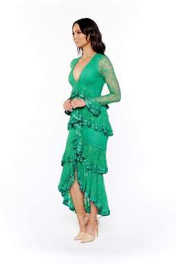 Nicola Finetti Maia Dress Green Size 8 for rent on The Volte - image 4