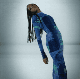 Danielle Guizio Mesh Long Sleeve Dress Blue Size 8 for rent on The Volte - image 2