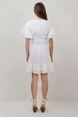 Country Road Ruffle Swing Dress White Size 8 for rent on The Volte - image 3