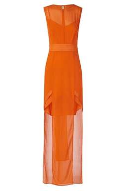 Sass and Bide Sheers Orange Silk Dress Size 10