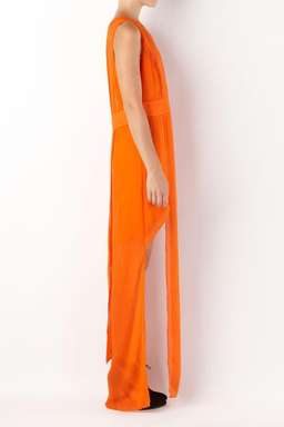 Sass and Bide Sheers Orange Silk Dress Size 10