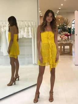 Bec and Bridge Hibiscus Golden Mini Dress  for rent on The Volte - image 2