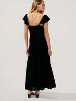 Suboo Alva Rouched Cutout Maxi Dress Black for rent on The Volte - image 2