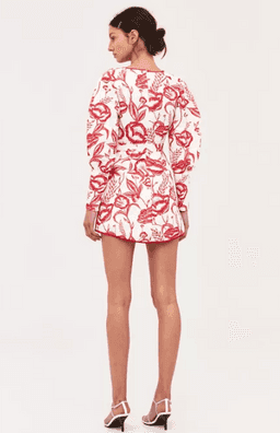 C/MEO Collective White Lie Long Sleeve Mini Dress Print Size 10 for rent on The Volte - image 3