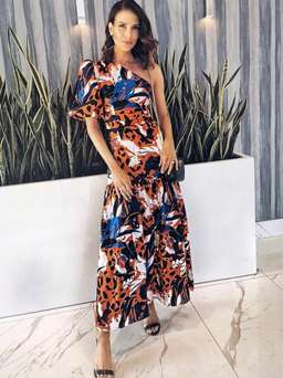 Mossmann Untamed Maxi Dress Print Size 8