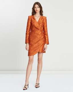 Mossman Tea Leaves Mini Dress Orange Size 8