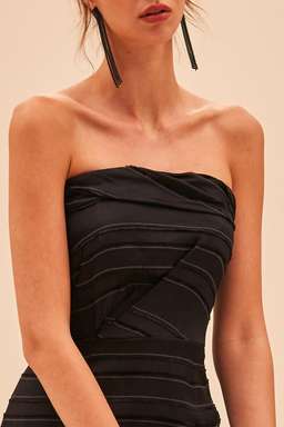 C/MEO Collective Solitude Midi Dress Black Size 6 for rent on The Volte - image 2