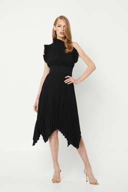 Mossman The Lady Like Midi Dress Black Size 6 for rent on The Volte - image 1
