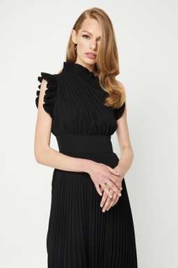 Mossman The Lady Like Midi Dress Black Size 6 for rent on The Volte - image 2