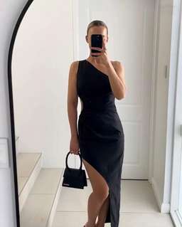 Natalie Rolt Frida Dress Black Size 6 