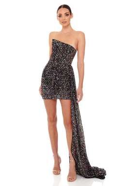 Eliya The Label Kamilla Dress Black Sequins Size 14 for rent on The Volte - image 1