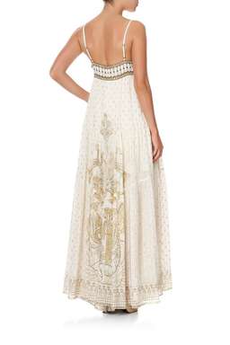 Camilla The Queens Chamber Lace Up Front Panel Dress Print Size 6 for rent on The Volte - image 4