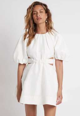 AJE Psychedelia Cut Out Mini Dress White Size 6 for rent on The Volte - image 5