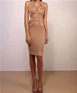 Galanni Suave Nude dress size 10