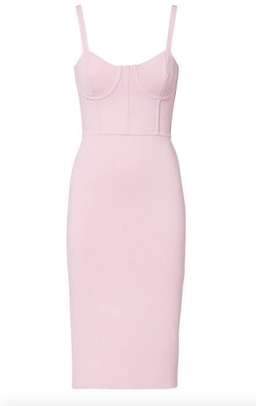 Scanlan Theodore Crepe Knit Bustier Dress Pink Size 8 for rent on The Volte - image 5