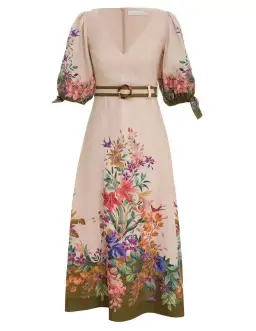 Zimmermann Tropicana Tie Sleeve Midi Dress Size 12 for rent on The Volte - image 3