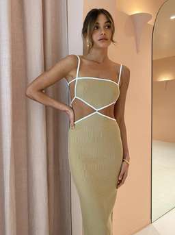 Bec and Bridge Coyote Midi Dress Camel Size 10 for rent on The Volte - image 7