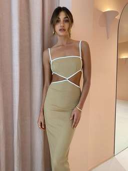 Bec and Bridge Coyote Midi Dress Camel Size 10 for rent on The Volte - image 5