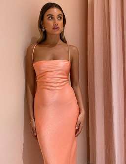 Bec & Bridge Veronique Midi Dress Coral Size 10 for rent on The Volte - image 4