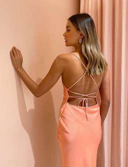 Bec & Bridge Veronique Midi Dress Coral Size 10 for rent on The Volte - image 3