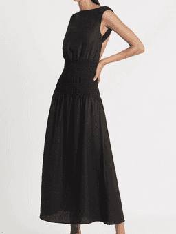 Sir The Label Lorena Open Back Maxi Dress Black Size 6