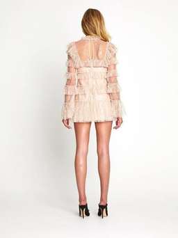 Alice McCall Foiled Zen Dress Ballet Pink Beige - Size 10