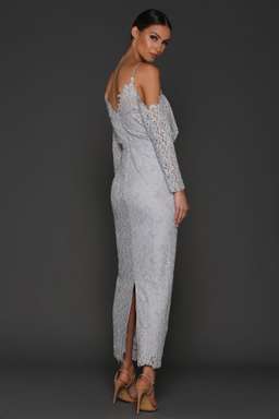 Elle Zeitoune Kendra Dress Gray Size 6 for rent on The Volte - image 2