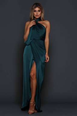 Elle Zeitoune William Dress Emerald Green Size 8 for rent on The Volte - image 1