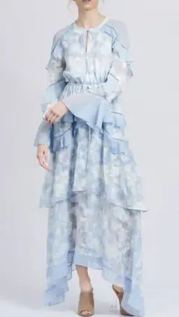 We Are Kindred Morning Frost Maxi Dress Blue Size 8