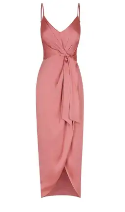 Shona Joy Luxe Tie Front Cocktail Dress Pink Size 12