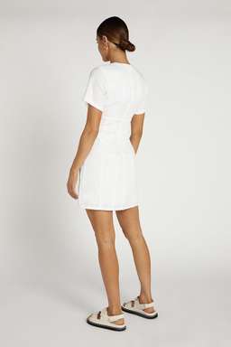 Dissh Nova Linen Mini Dress White Size 6 / XS for rent on The Volte - image 3