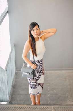 Manning Cartell Graphic Design Column Skirt Print Size 8 for rent on The Volte - image 1